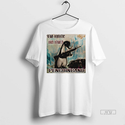 Officials Semi Aquatic And Armed Penguin Band Premium Tee Shirt Sweater