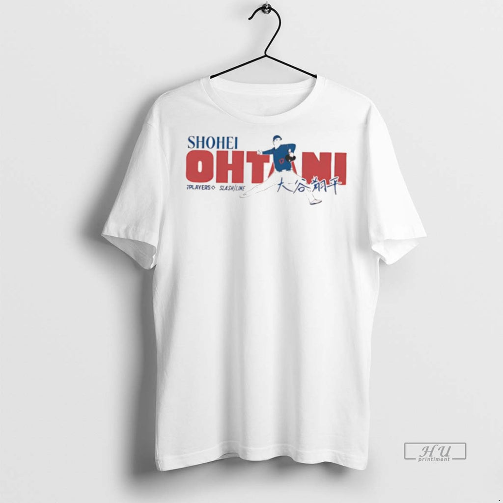 Officials Shohei Ohtani Kanji Signature Japanese Baseball Player Tee Shirt Sweater