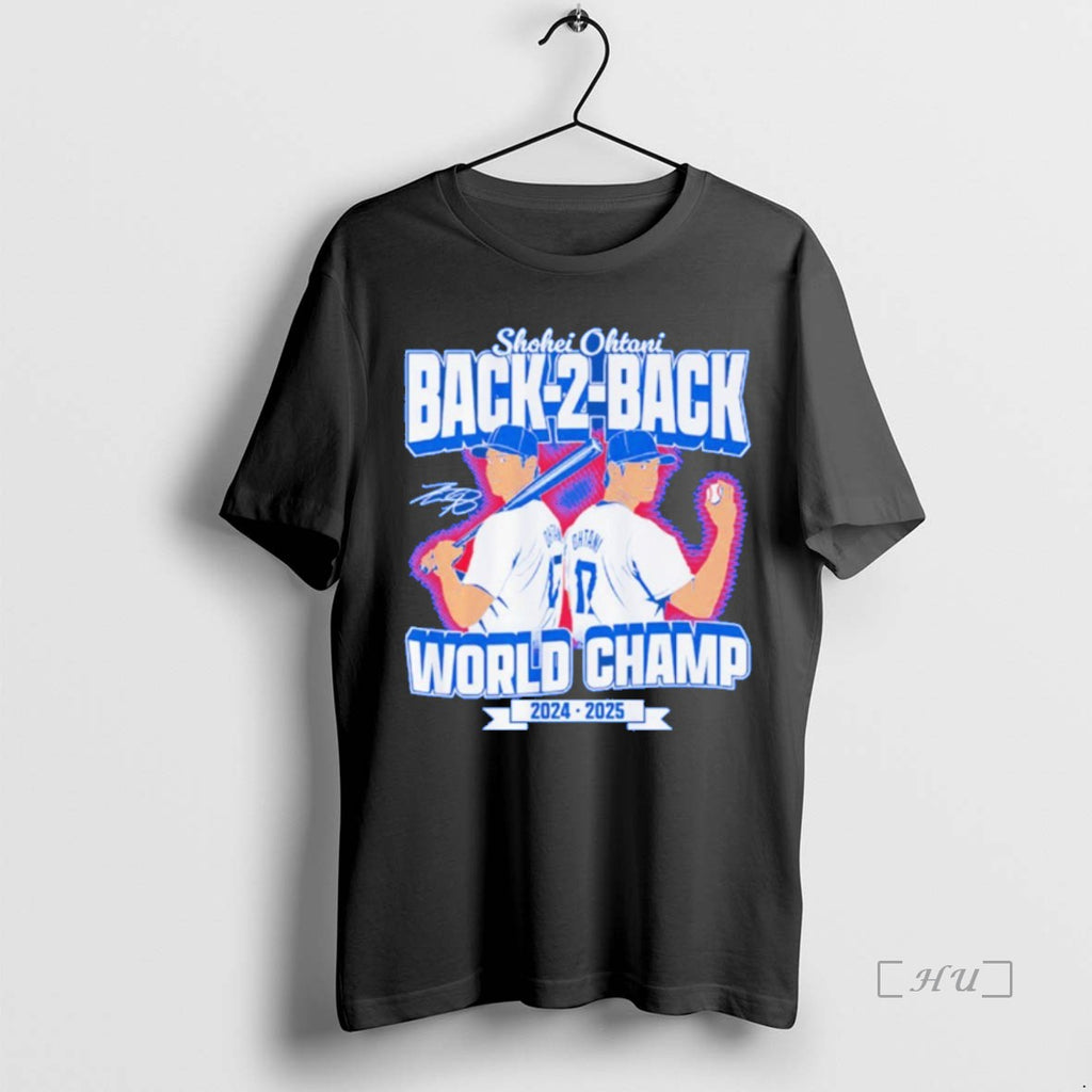 Officials Shohei Ohtani Signature Back To Back World Champs 2024 2025 Blue