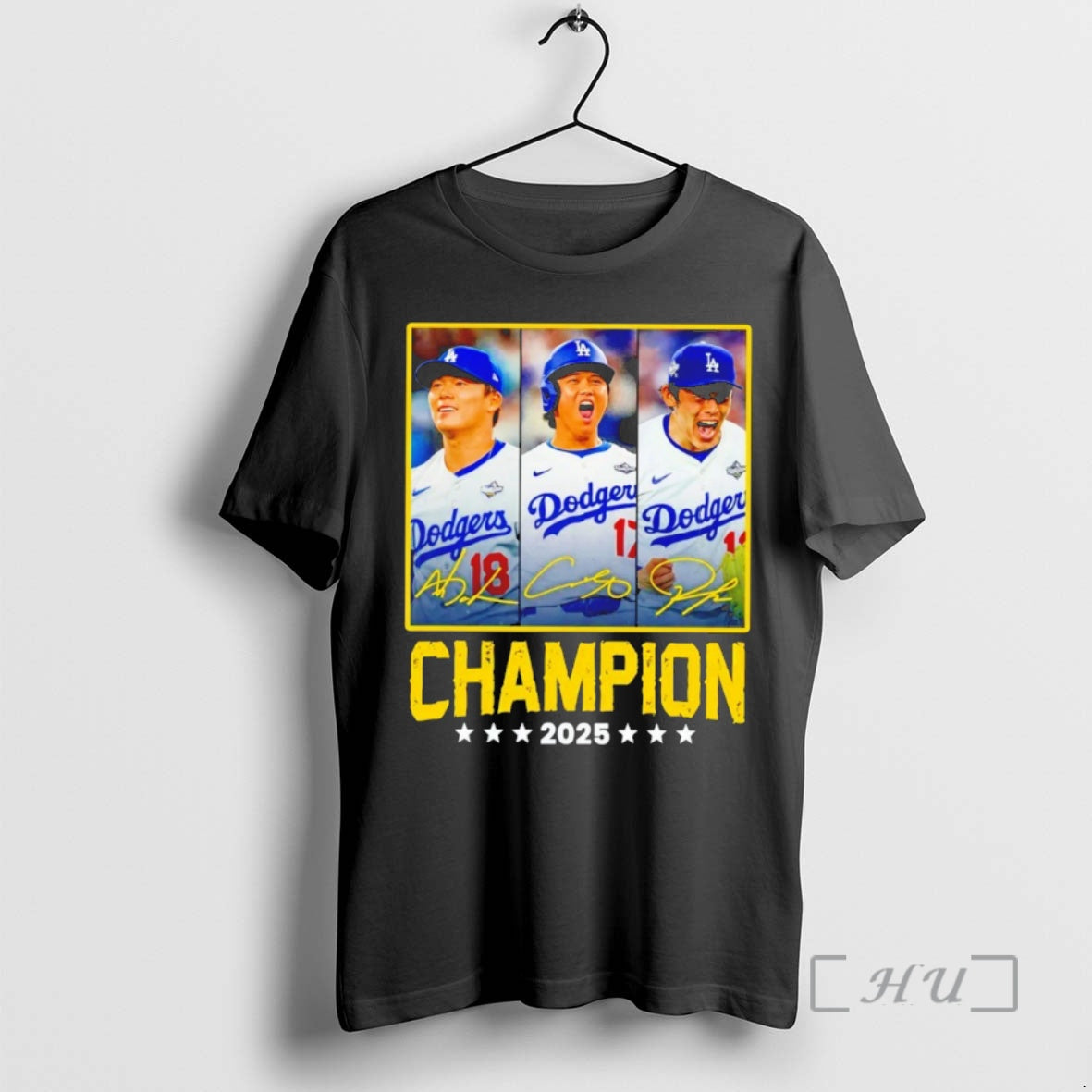 Officials Shohei Ohtani Yoshinobu Yamamoto Teoscar Hernandez Los Angeles Dodgers Champion 2025 Signatures Premium