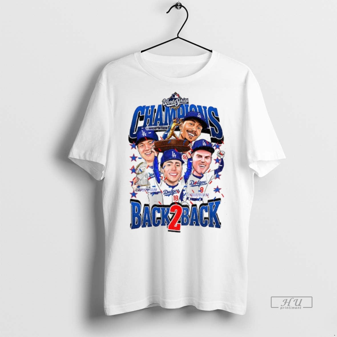 Officials Shohei Ohtani Big Four Los Angeles Dodgers World Series Champions Back To Back Cartoon