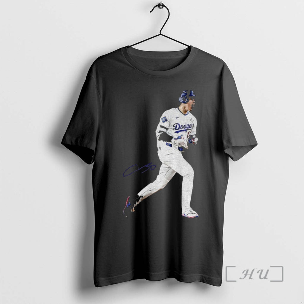Officials Shohei Ohtani Posing Los Angeles Dodgers Game 3 Baseball Mlb Signature T Shirt Sweater