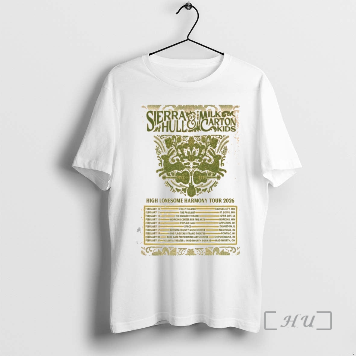 Officials Sierra Hull The Milk Carton Kids High Lonesome Harmony Tour 2026 Premium T Shirts