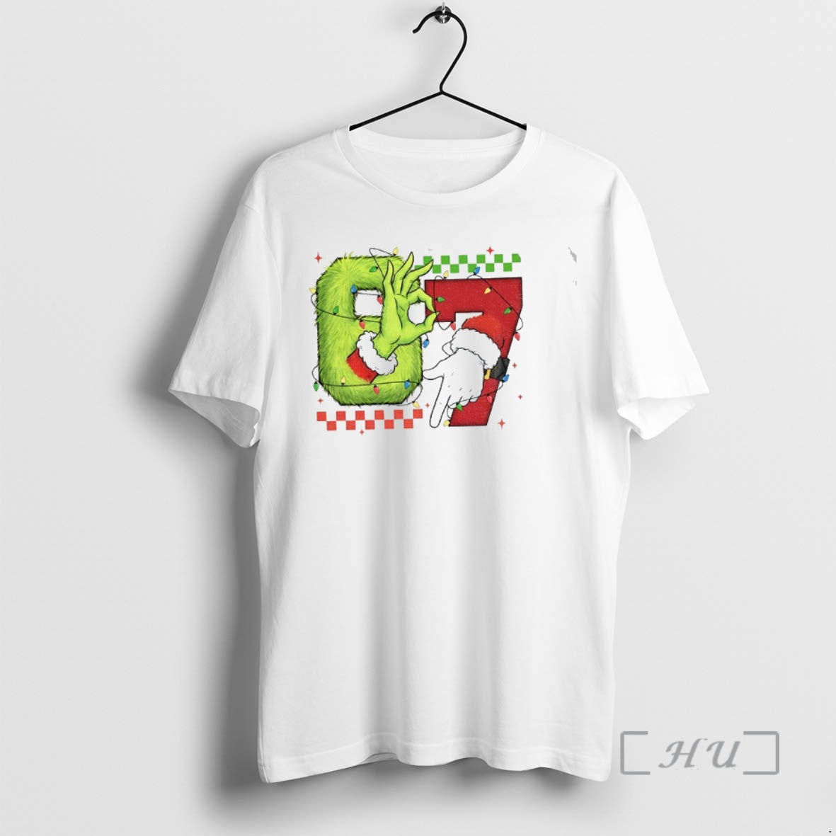 Officials Six Seven 6 7 Christmas Grinch Hand Christmas Green Guy Premium T Shirts Sweater