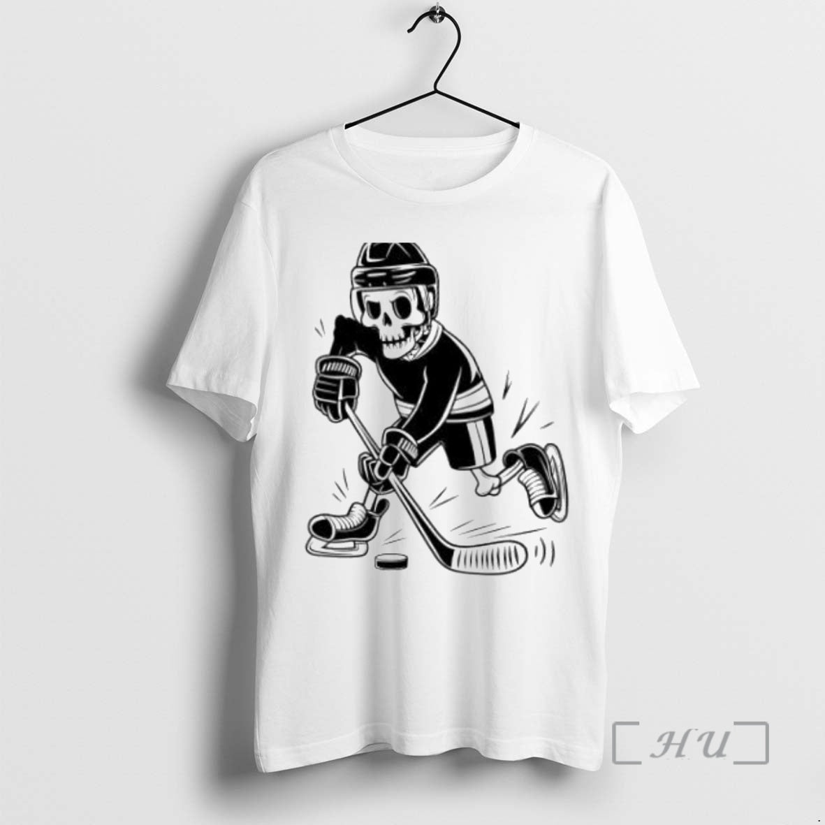 Officials Skeleton Playing Ice Hockey Sport Graphic Premium T Shirt Sweater