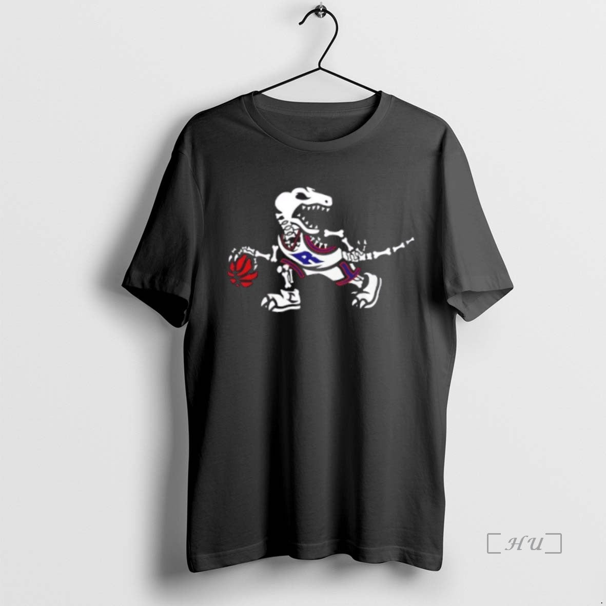 Officials Skeleton Toronto Raptors Glow Up Halloween 2 Sided Premium T Shirt Sweater