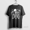 Officials Skeleton And Flowers Gothic Black
