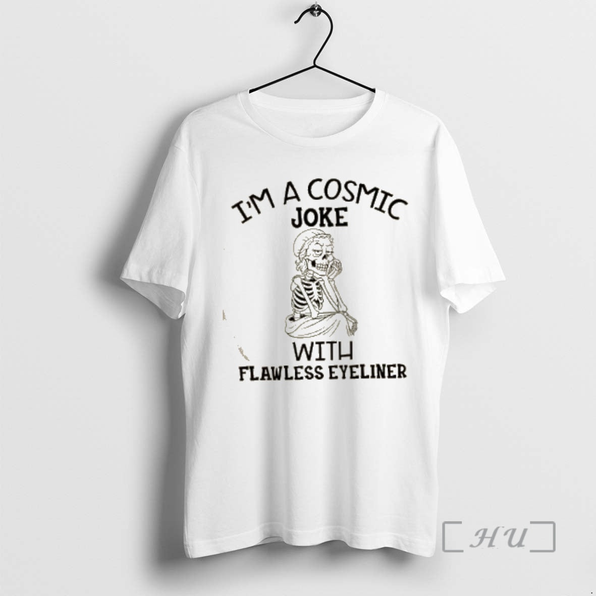 Officials Skeleton Girl Im A Cosmic Joke With Flawless Eyeliner Premium T Shirt Sweater