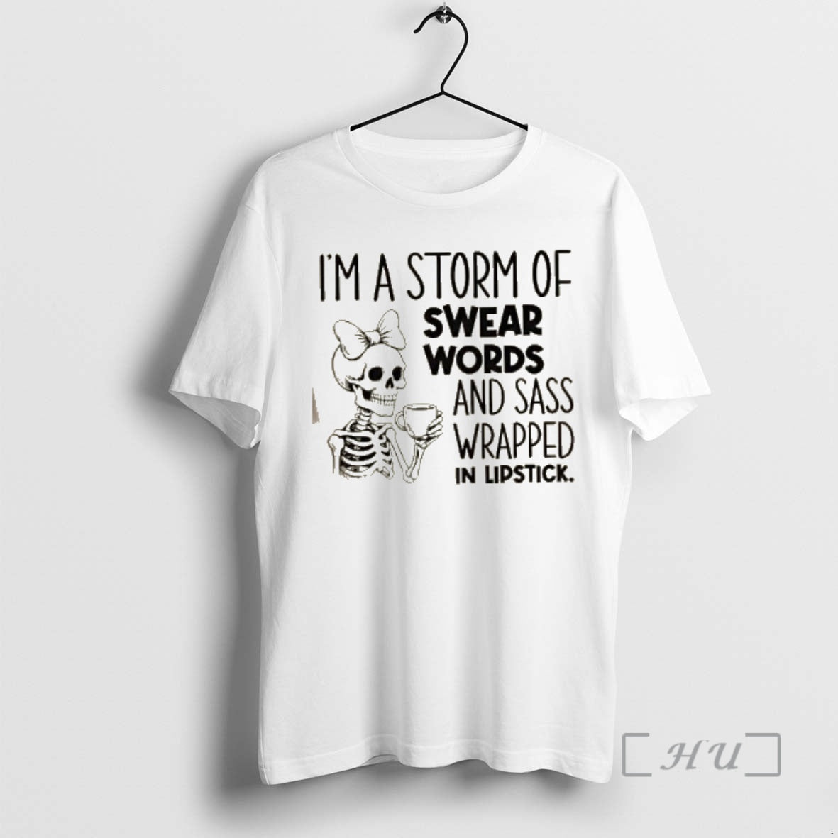 Officials Skeleton Girl Im A Storm Of Swear Words And Sass Wrapped In Lipstick Premium