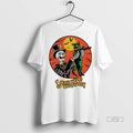 Officials Skeleton Holding Black Cat 6 More Weeks Of Halloween Tee Shirt Sweater