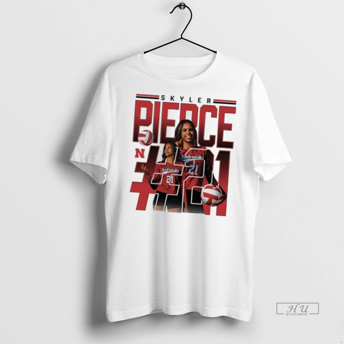 Officials Skyler Pierce 21 Nebraska Womens Volleyball Graphic Tee Shirt Sweater