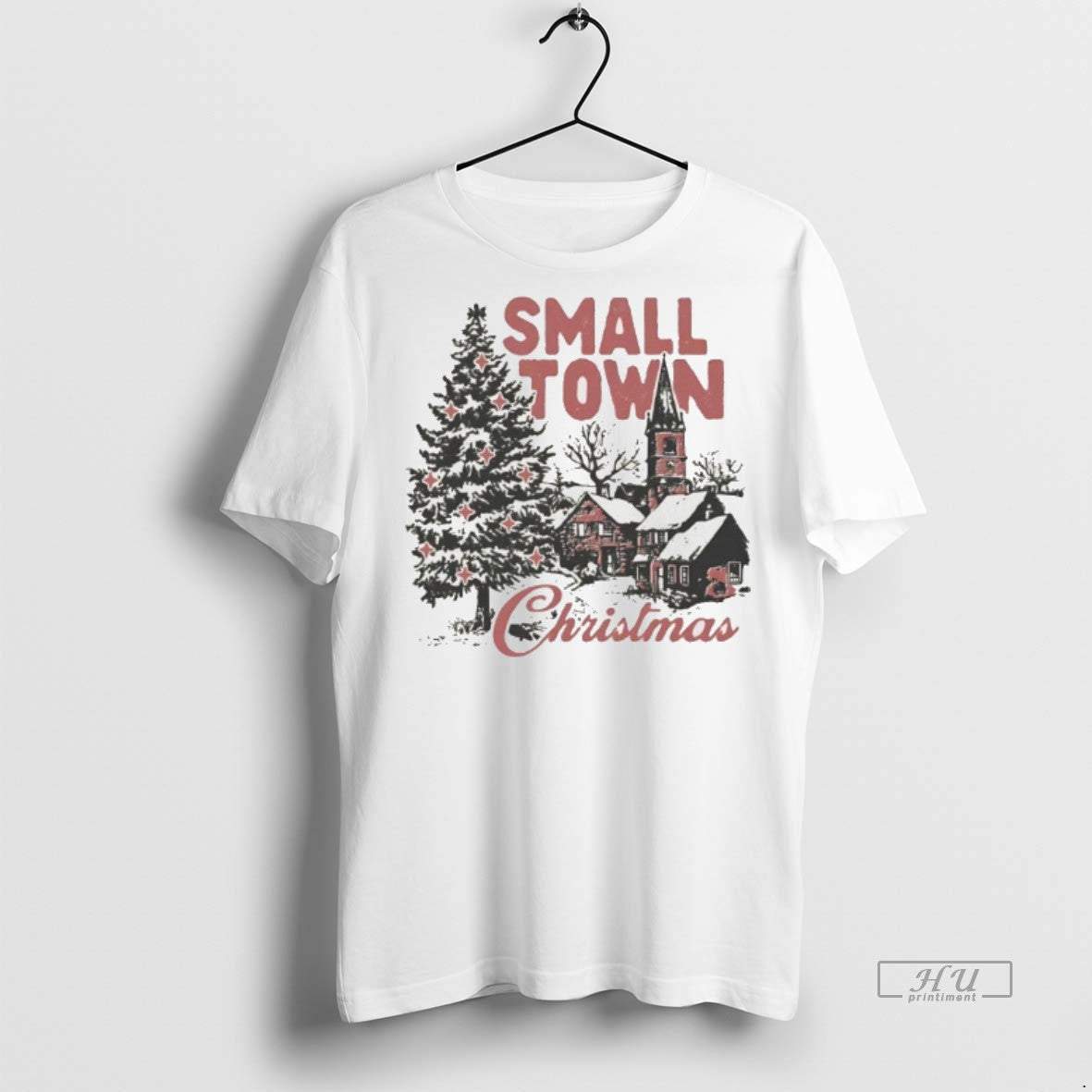 Officials Small Town Christmas Tee Shirt Sweater