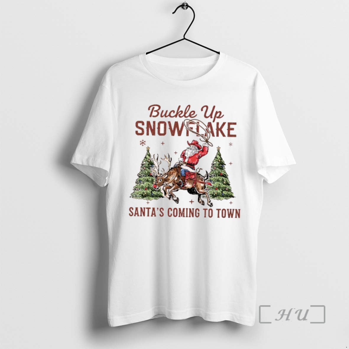 Officials Snowflake Buckle Up Santas Coming To Town Tee Shirt Sweater