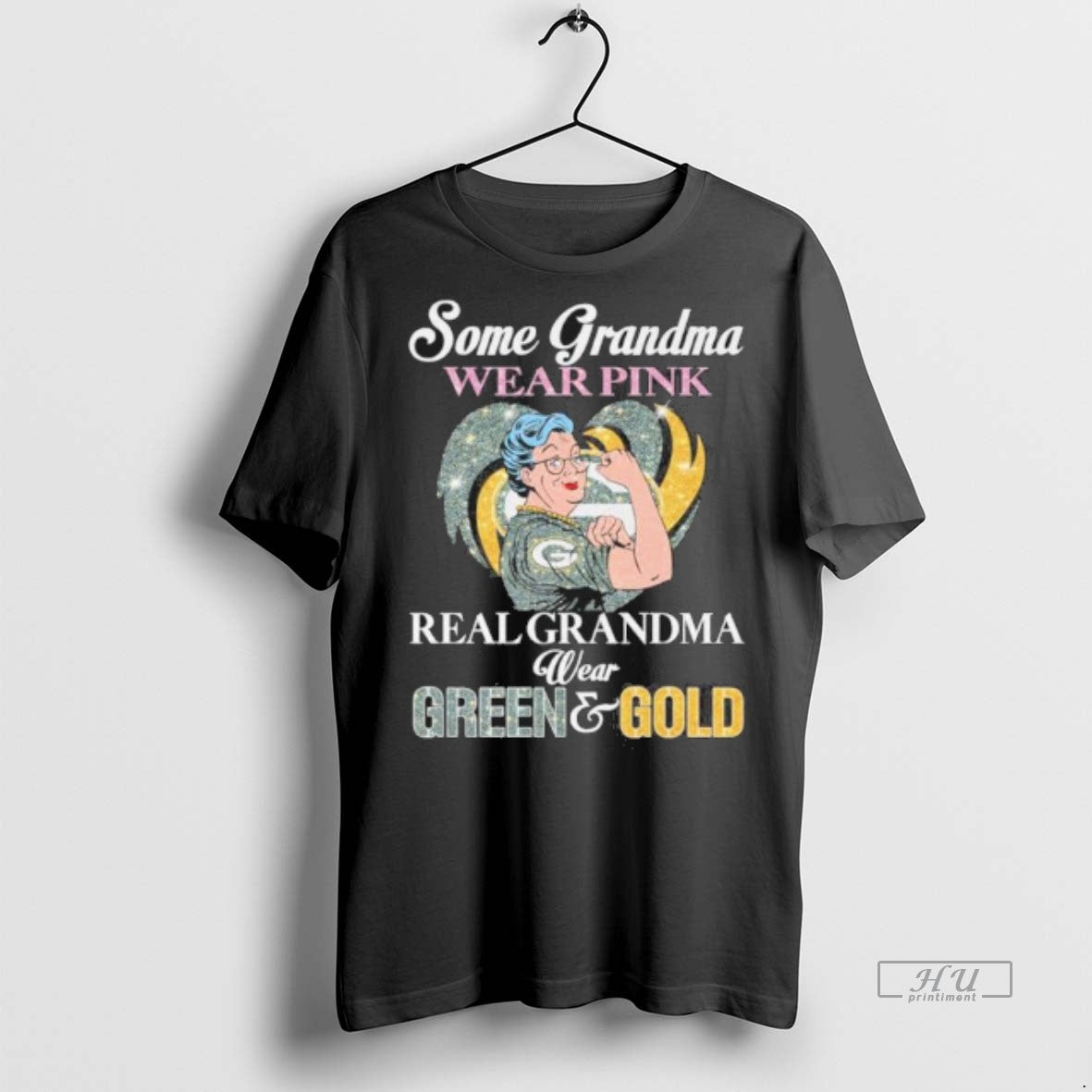 Officials Some Grandma Wear Pink Real Grandma Wear Green And Gold Premium Tee Shirt Sweater