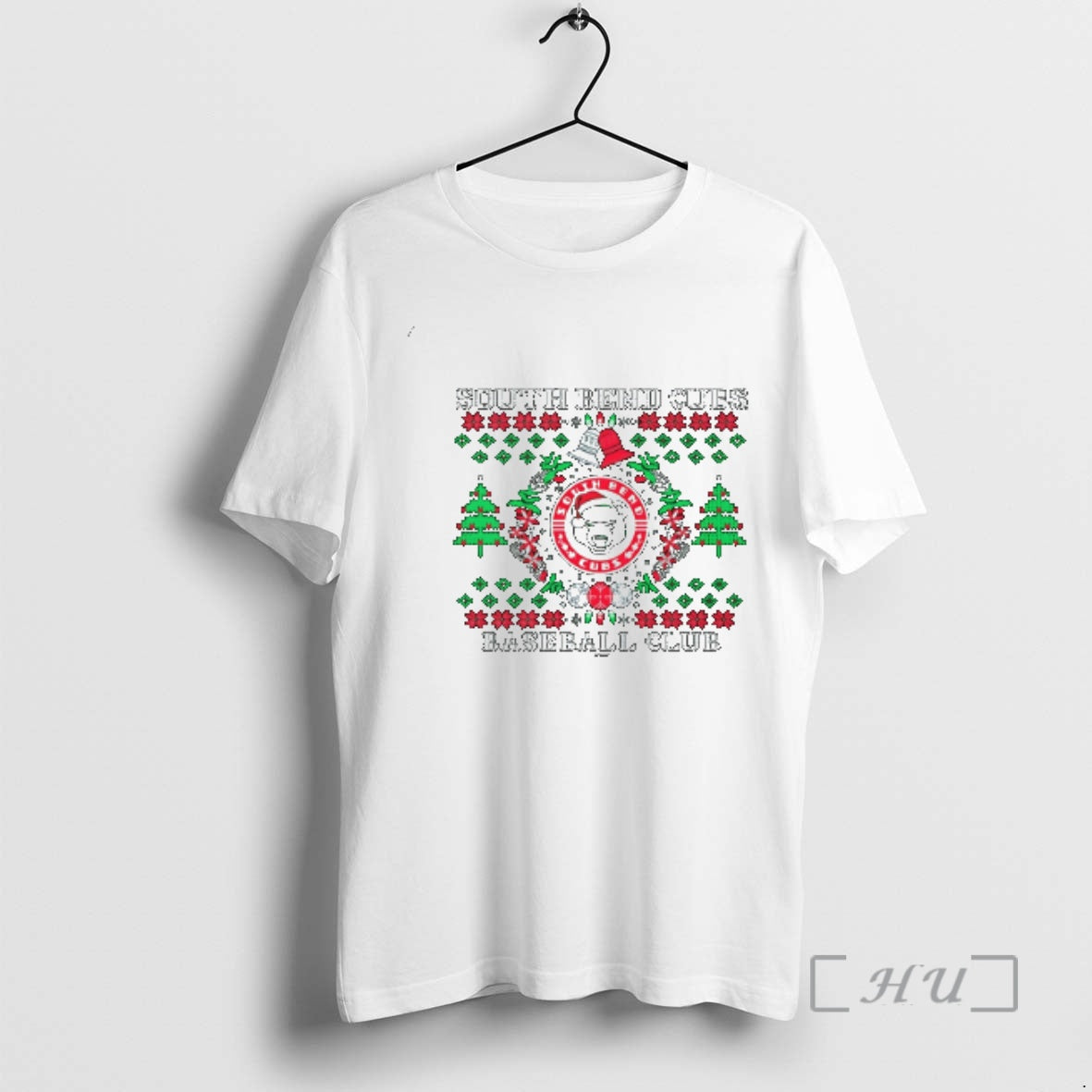 Officials South Bend Cubs Baseball Club Wreath Christmas Sweat Premium T Shirt Sweater