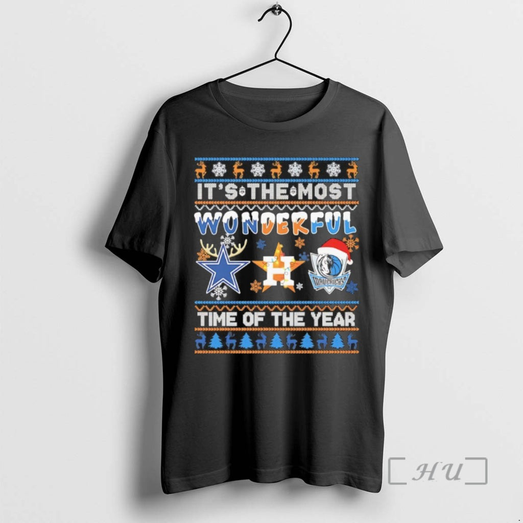 Officials Sports In Dallas Christmas Its The Most Wonderfull Time Of The Year T Shirts