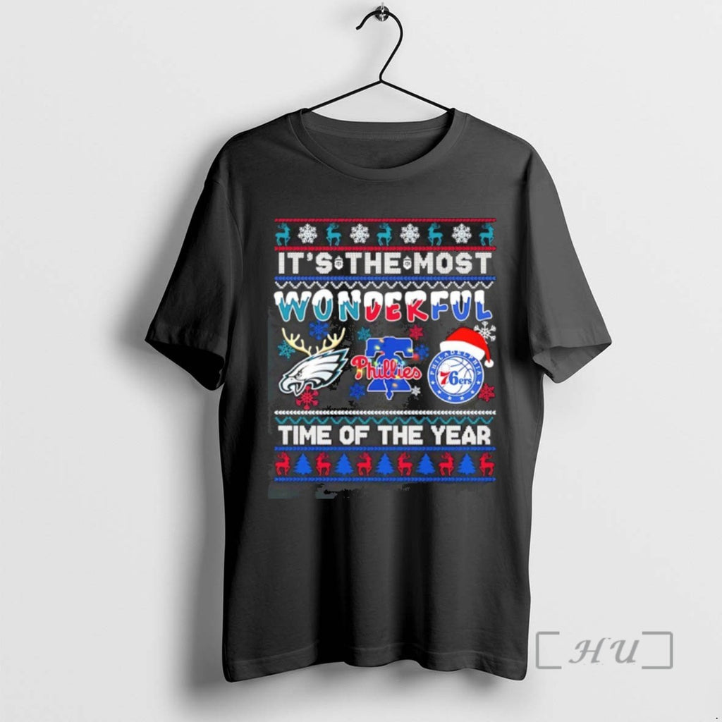 Officials Sports In Philadelphia Christmas Its The Most Wonderfull Time Of The Year T Shirts
