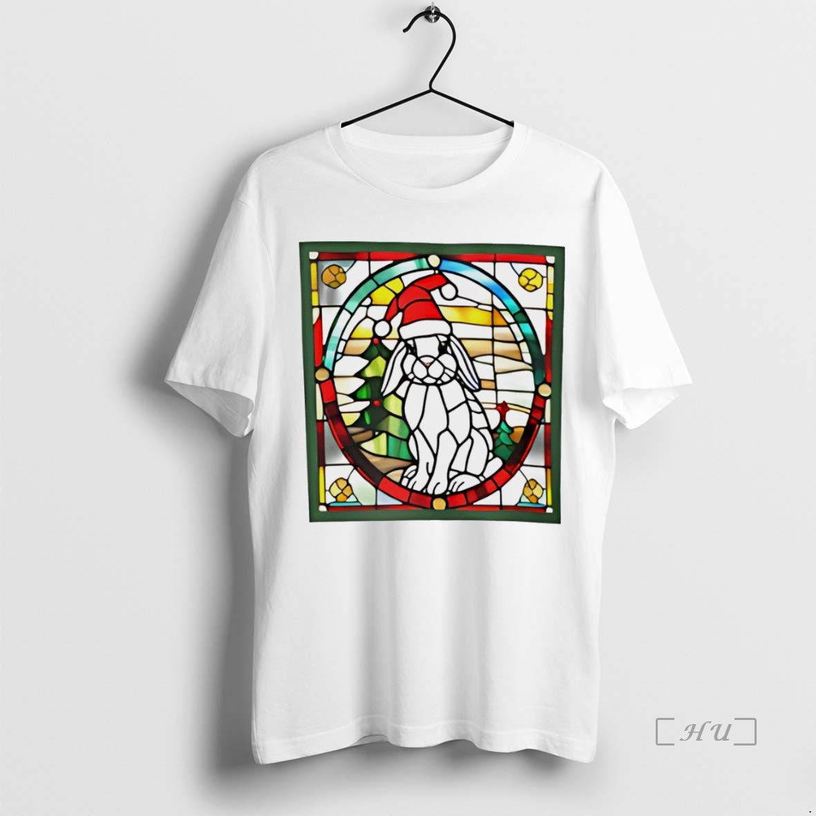 Officials Stained Glass Hohoho 2 Christmas White