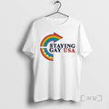 Officials Staying Gay Usa Rainbow Arrow Logo T Shirt Sweater