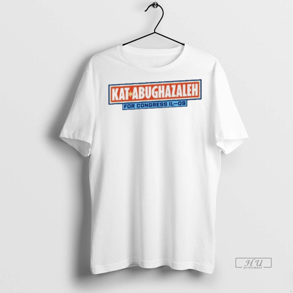 Officials Steve Guest Kat Abughazaleh For Congress Illinois Multi Color Logo Premium Tee Shirt Sweater