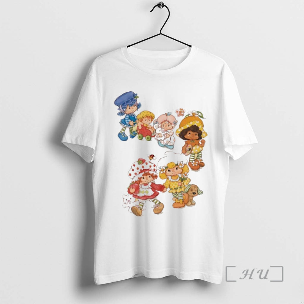 Officials Strawberry Shortcake Group Boyfriend Fit Girls T Shirt Sweater