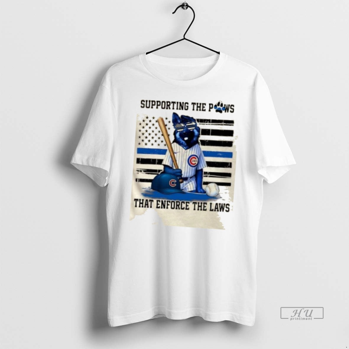 Officials Supporting The Paws That Enforce The Laws Chicago Cubs Dog Us Flag