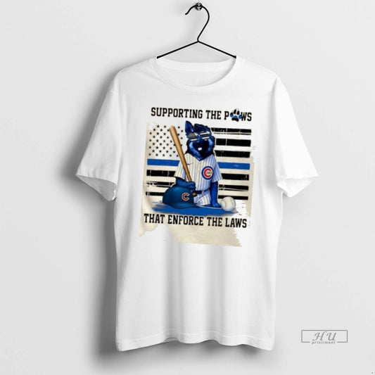Officials Supporting The Paws That Enforce The Laws Chicago Cubs Dog Us Flag