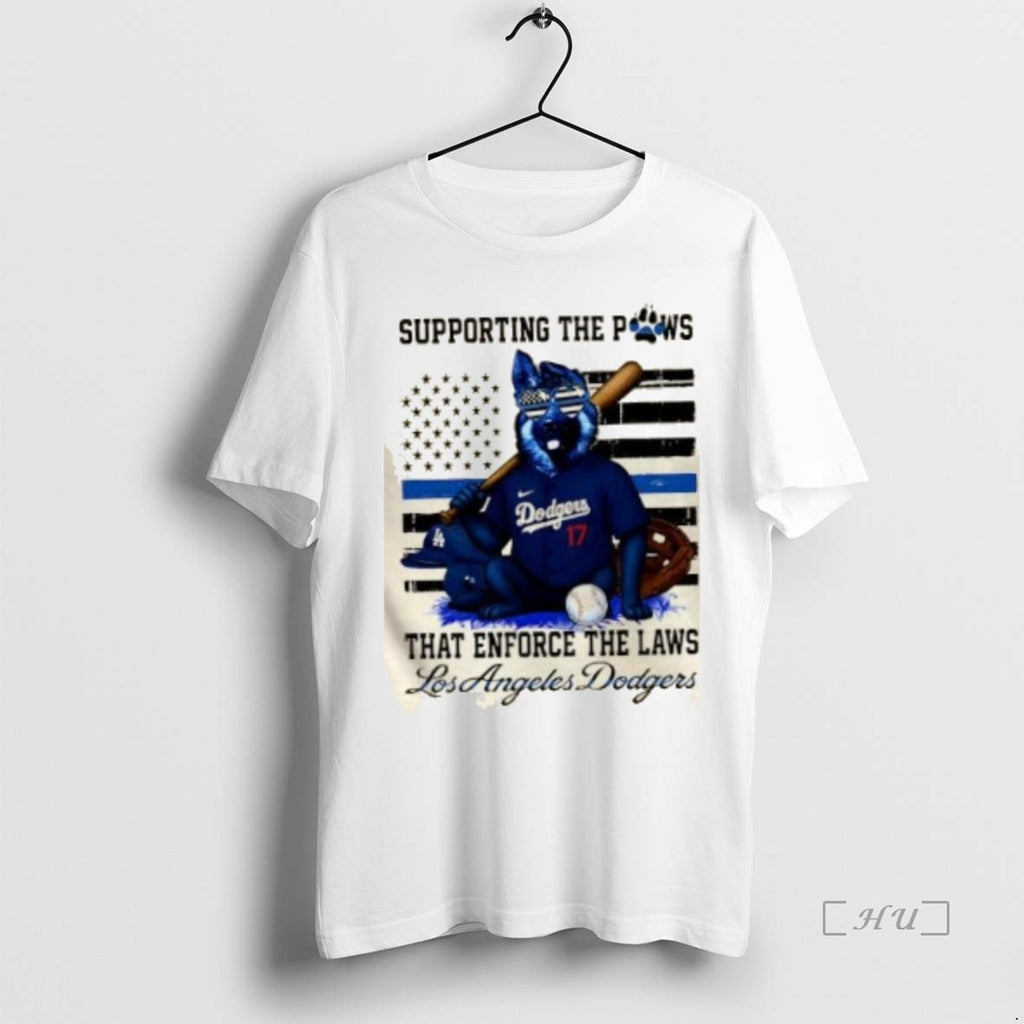 Officials Supporting The Paws That Enforce The Laws Los Angeles Dodgers Dog Us Flag