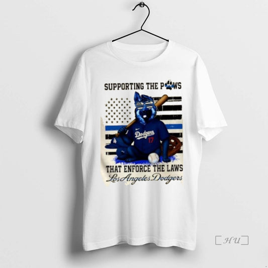 Officials Supporting The Paws That Enforce The Laws Los Angeles Dodgers Dog Us Flag