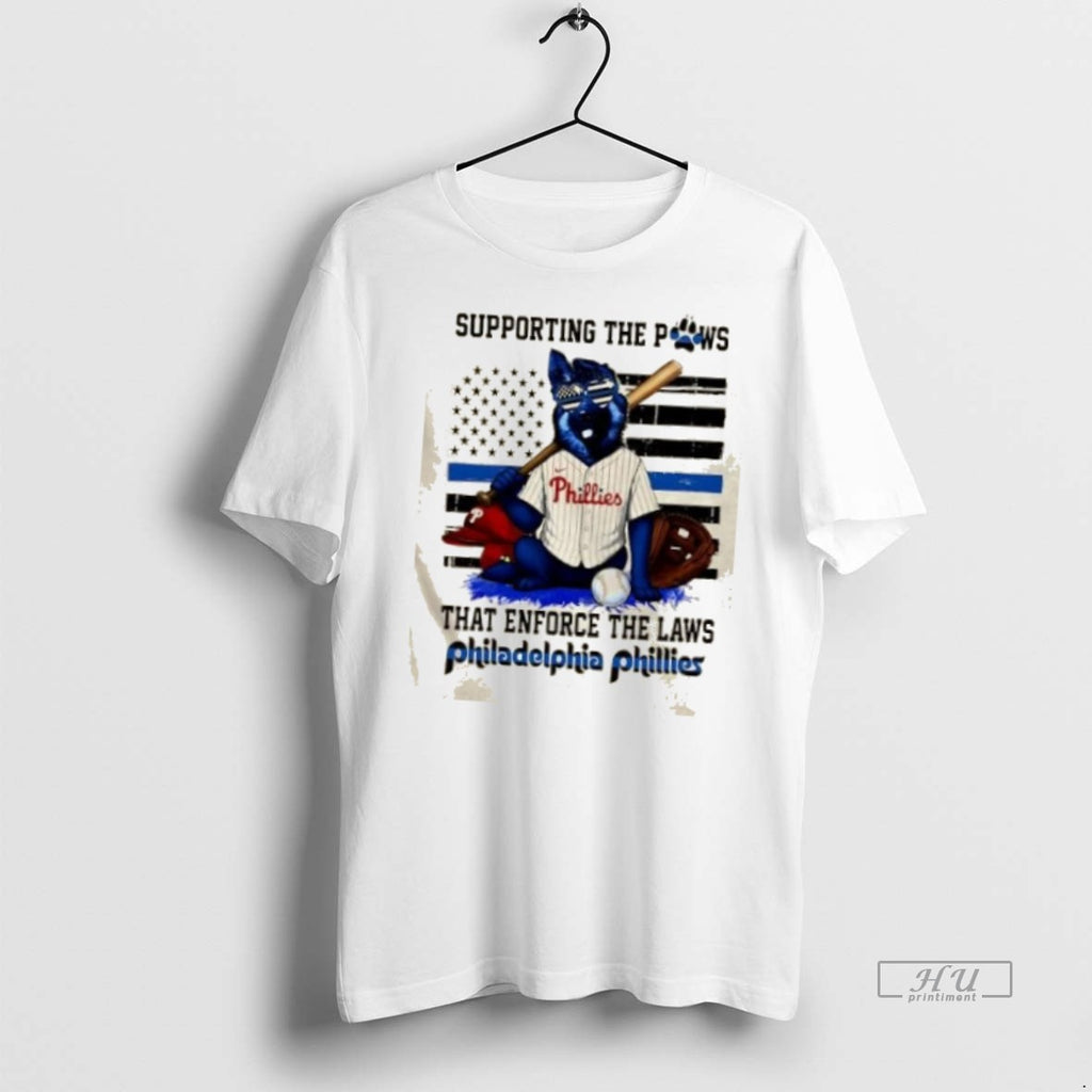 Officials Supporting The Paws That Enforce The Laws Philadelphia Phillies Dog Us Flag