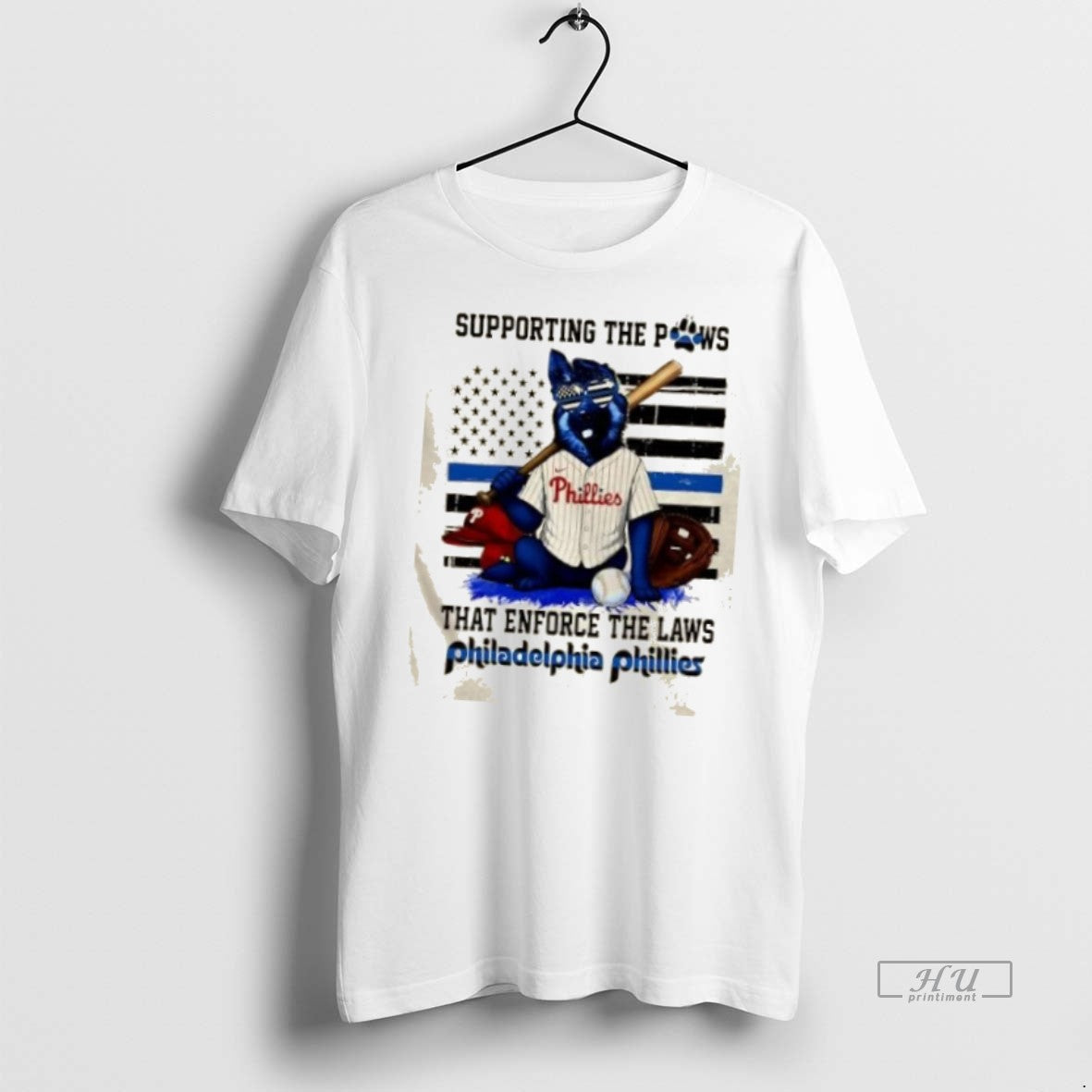 Officials Supporting The Paws That Enforce The Laws Philadelphia Phillies Dog Us Flag