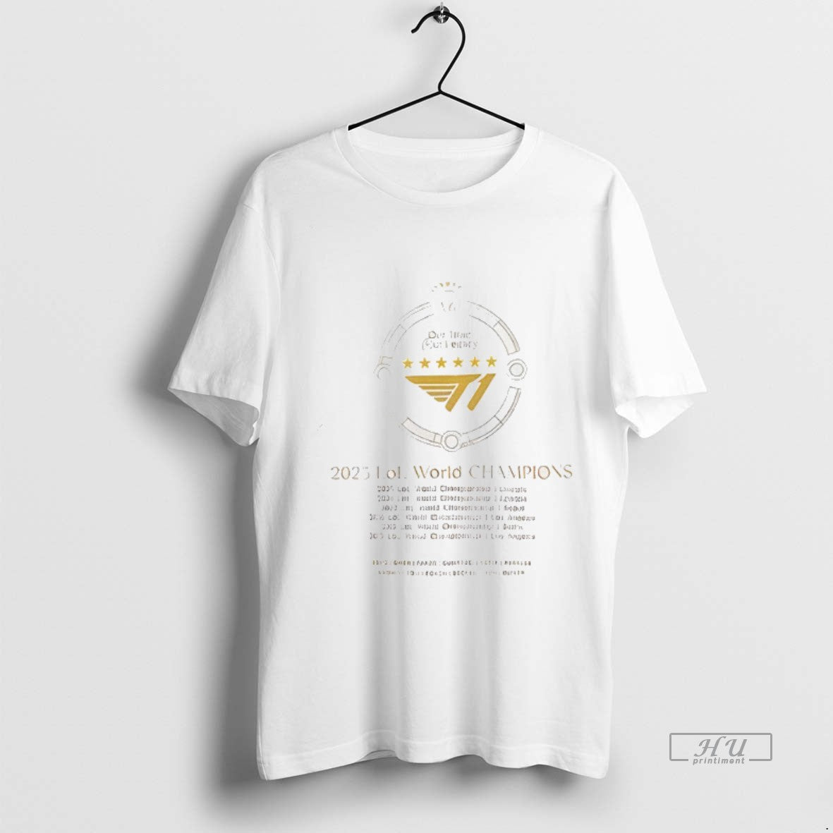 Officials T1 World Champions Uniform V6 2025 Lol World Champions Premium Tee Shirt Sweater
