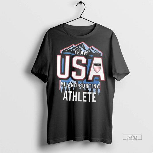 Officials Team Usa Milano Cortina Athlete 2026 Winter Olympics 2 Sided Premium Tee Shirt Sweater