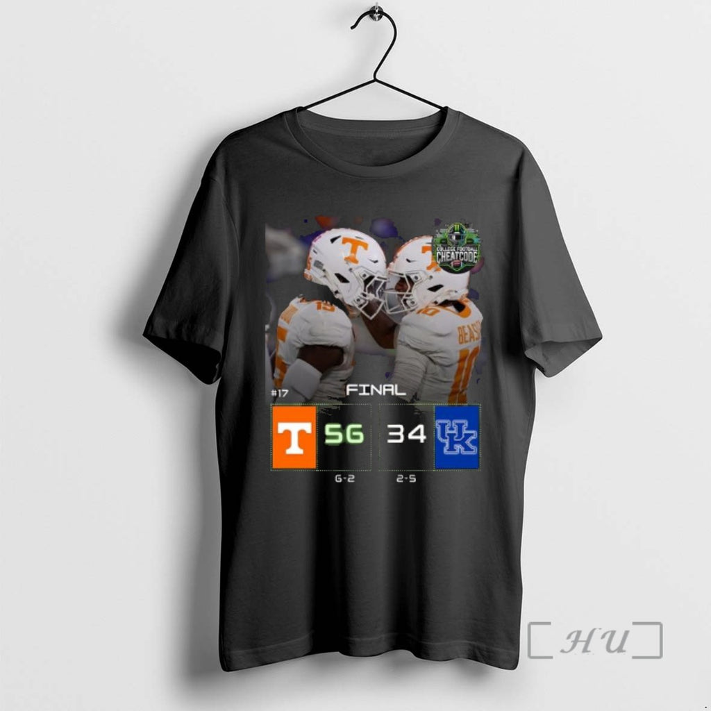 Officials Tennessee Wins 56 34 Kentucky 2025 Gameday Football T Shirt Sweater
