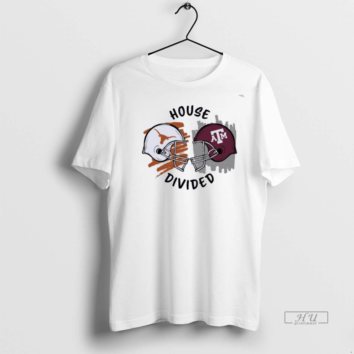 Officials Texas Am Aggies Vs Texas Longhorns House Divided Helmet Premium Tee Shirt Sweater