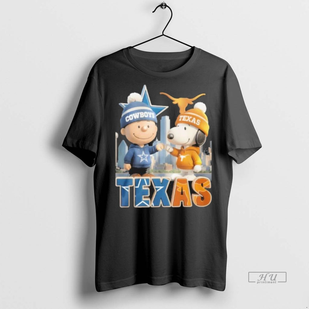 Officials Texas Dallas Cowboys Vs Texas Longhorns The Peanuts Fist Bump Tee Shirt Sweater