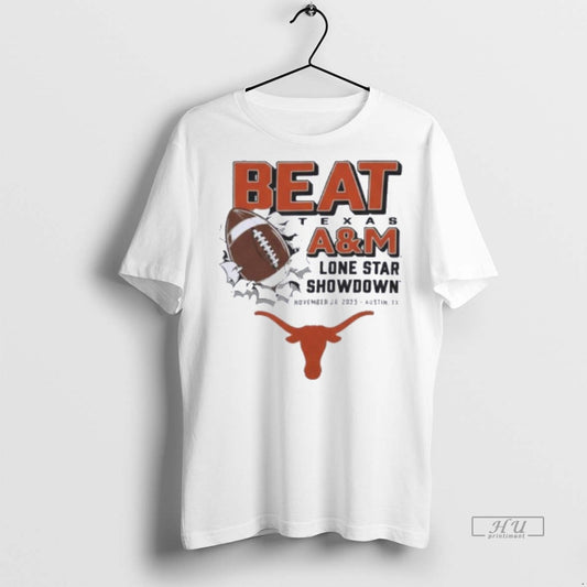 Officials Texas Longhorns 2025 Lone Star Showdown Beat Texas Am Football Premium Tee Shirt Sweater