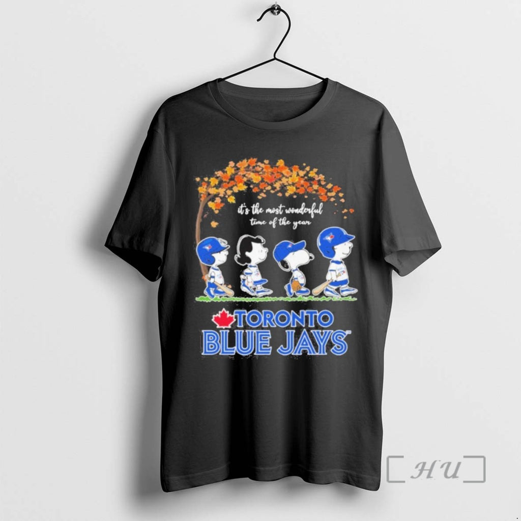 Officials The Peanuts Its The Most Wonderful Time Of The Year Toronto Blue Jays Tee
