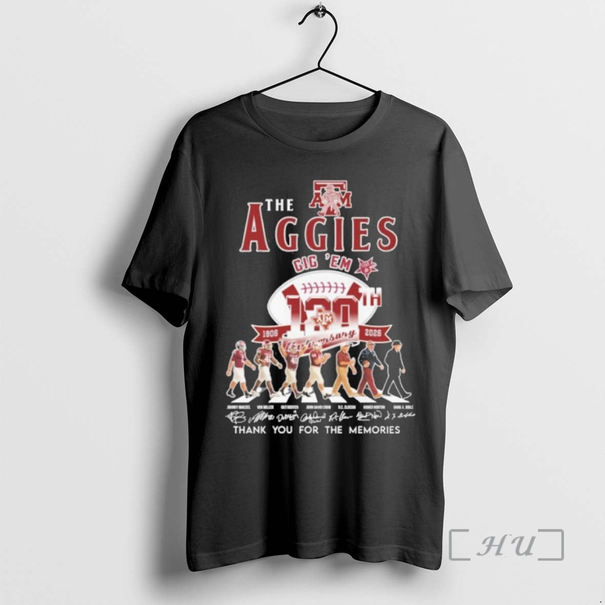 Officials The Texas Am Aggies Abbey Road Gig Em 120th Anniversary Premium T Shirts Sweater