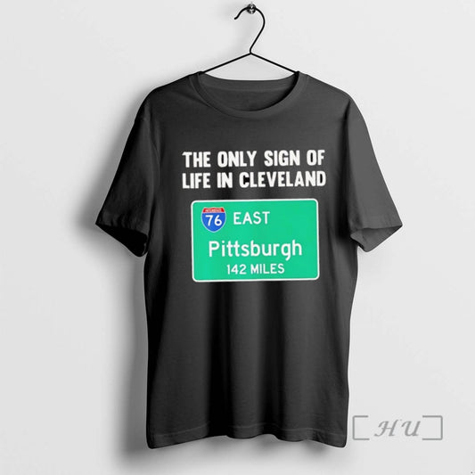 Officials The Only Sign Of Life In Cleveland East Pittburgh 142 Miles Tee Shirt Sweater