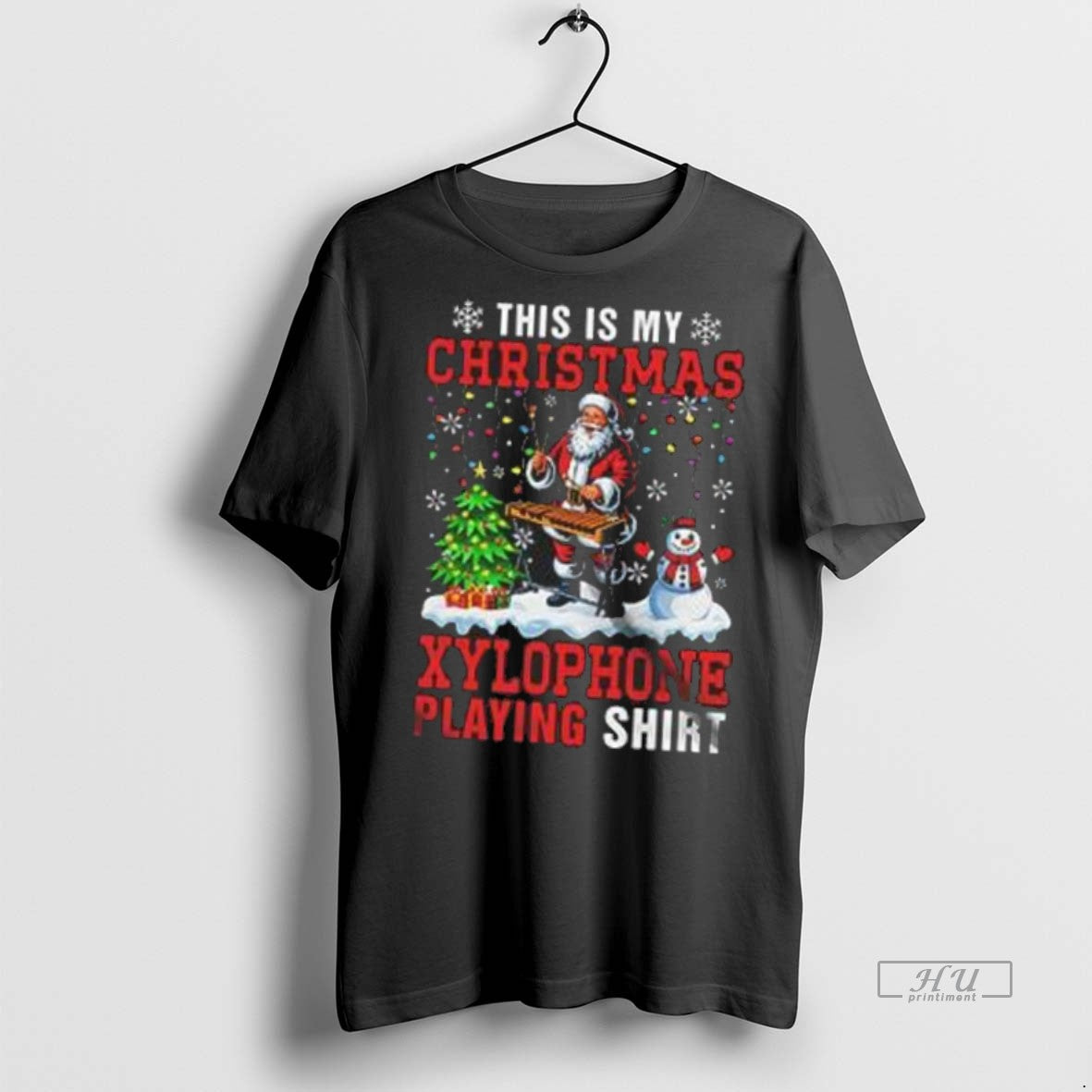 Officials This Is My Christmas Xylophone Playing Joyful Santa Musical Instruments Premium Tee Shirt Sweater