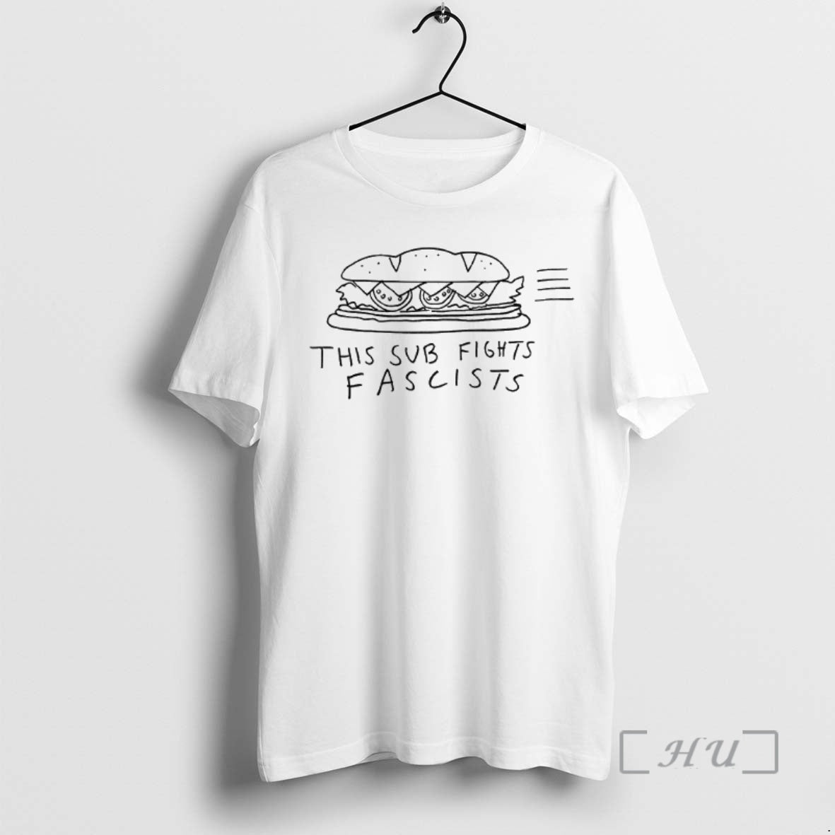 Officials This Sub Fights Fascists Funny Parody Sandwich