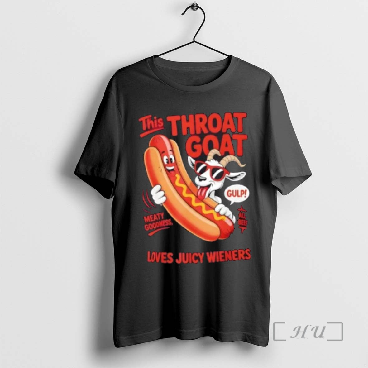 Officials This Throat Goat Hotdog Humor Loves Juicy Wieners Tee Shirt Sweater