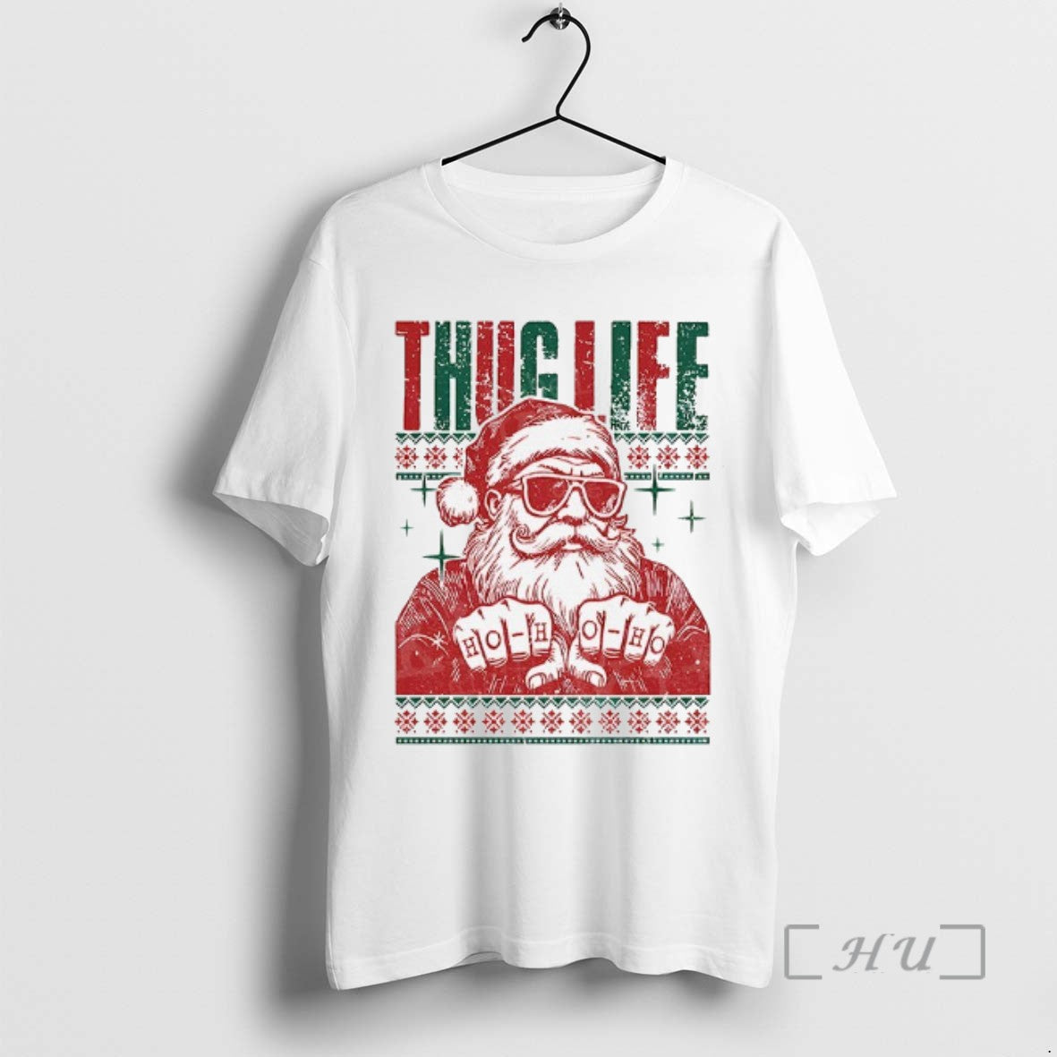 Officials Thug Life Santa Ho Ho Ho Ugly Christmas 2025 Tee Shirt Sweater