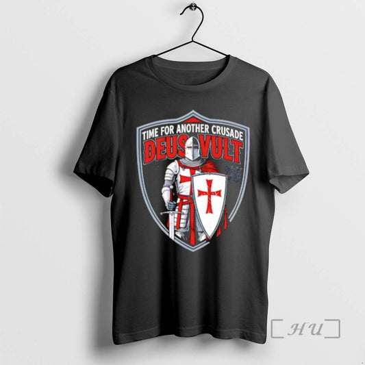 Officials Time For Another Crusade Deus Vult Deus Vult Crusader Knight Premium T Shirts Sweater