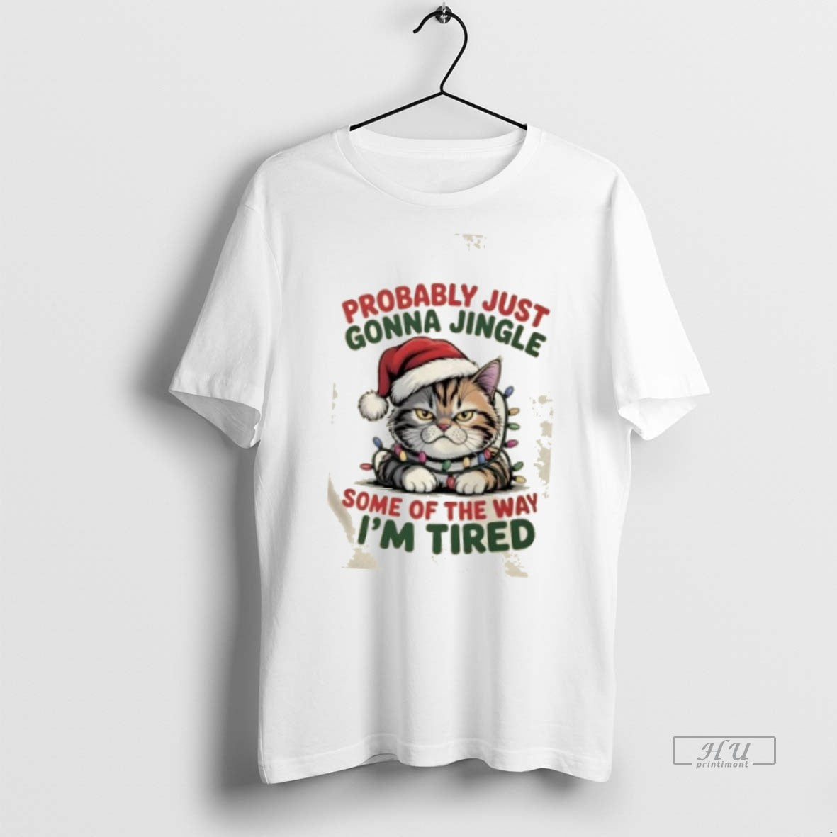 Officials Tired Cat Christmas Festive Lazy Cat Premium Tee Shirt Sweater