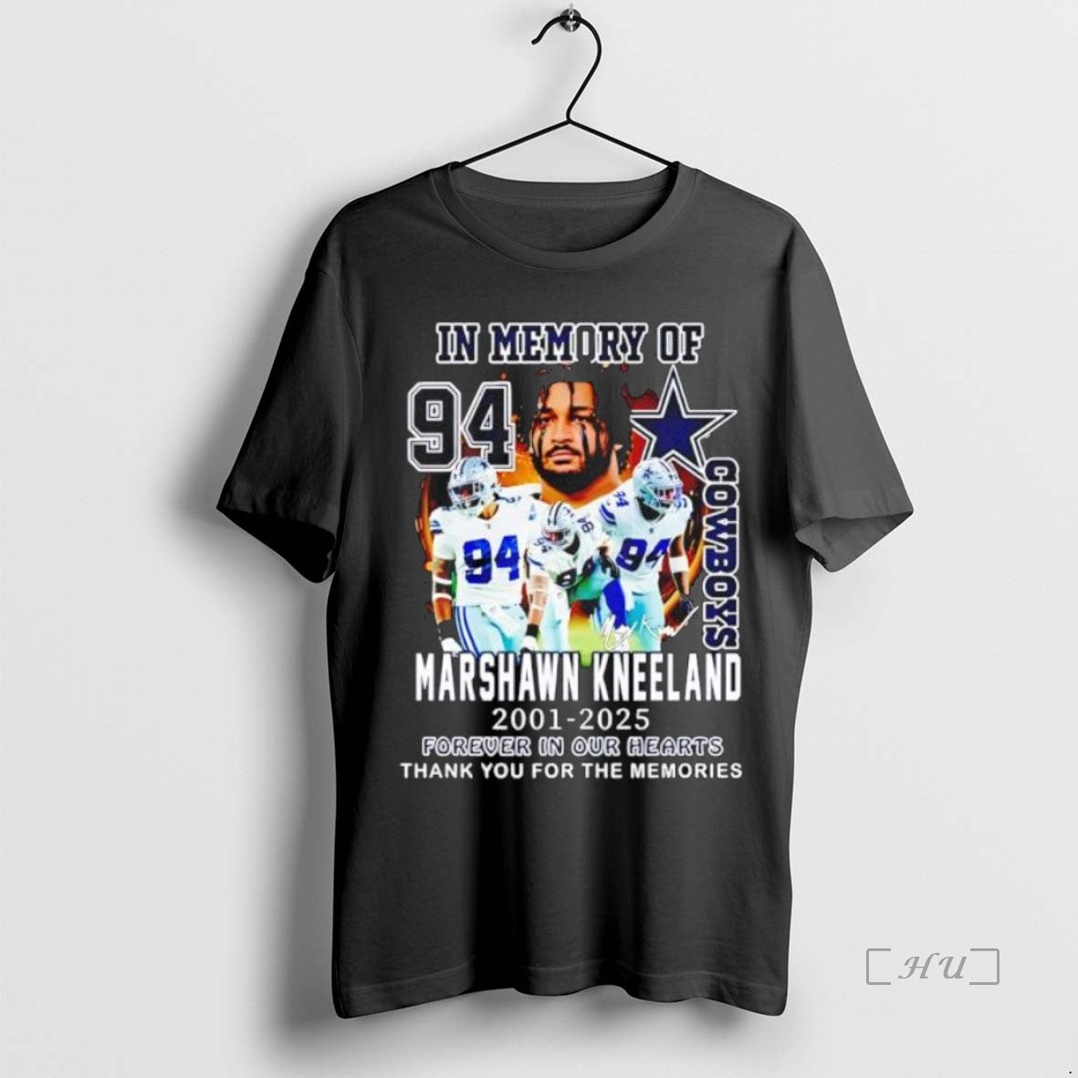 Officials Top In Memory Of Cowboys Marshawn Kneeland 2021 2025 Forever In Our Hearts Black