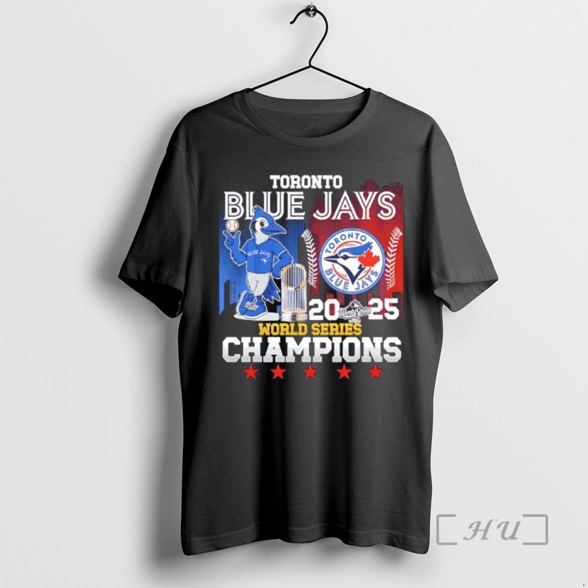 Officials Toronto Blue Jays 2025 World Series Champions Mascot Trophies Premium T Shirt Sweater