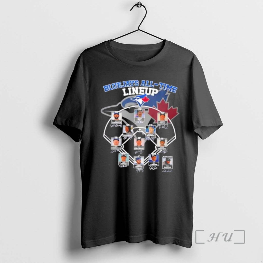 Officials Toronto Blue Jays Players All Time Line Up Signatures T Shirt Sweater