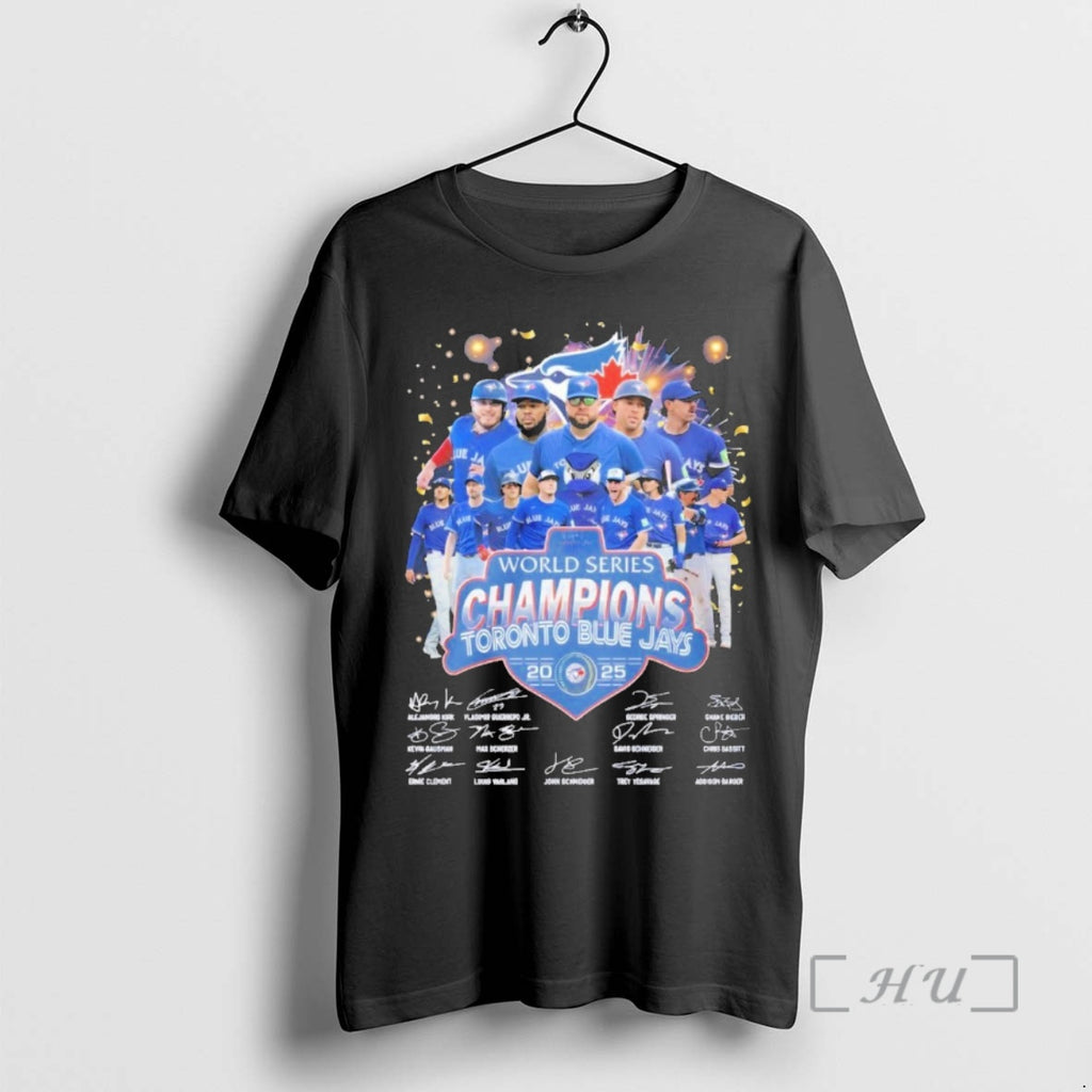 Officials Toronto Blue Jays Team World Series 2025 Champions Signature T Shirt Sweater
